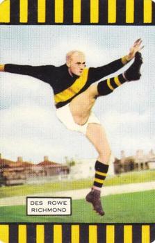 1955 Coles Victorian Footballers Series 3 #NNO Des Rowe Front